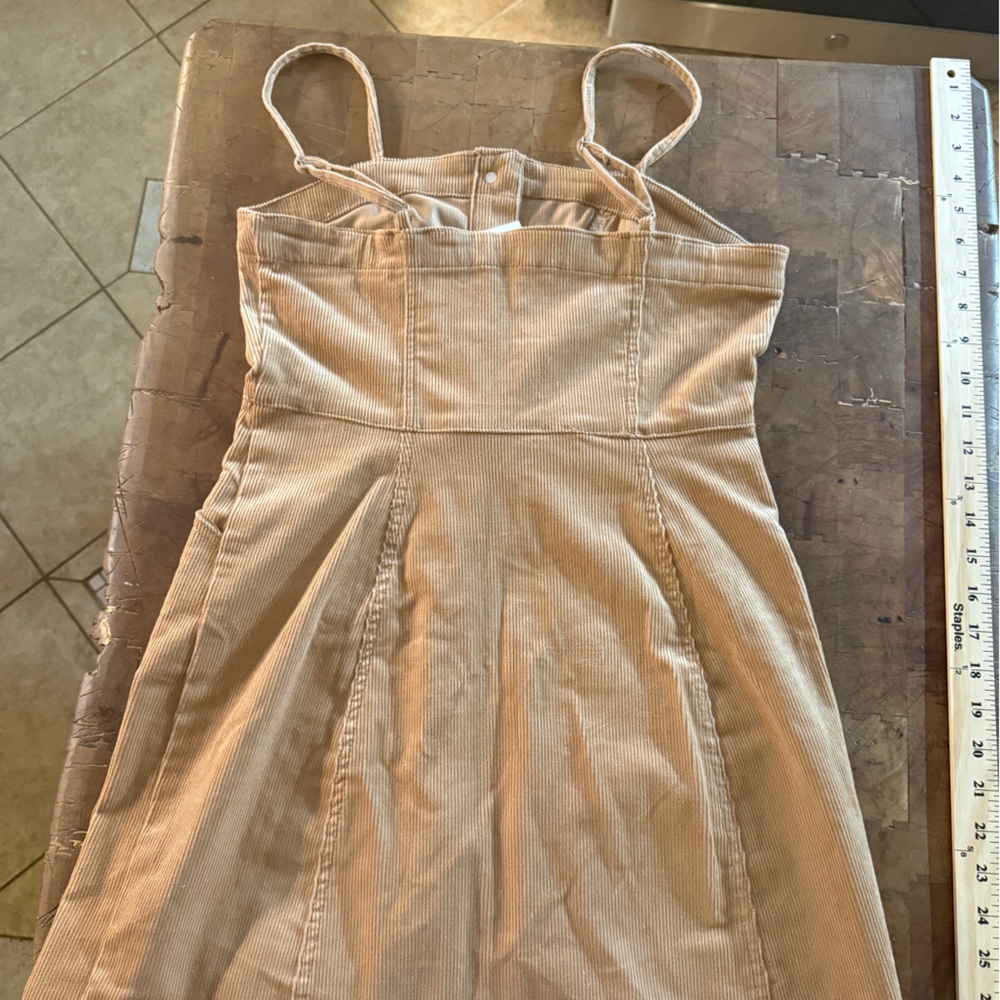 Love Tree Tan Corduroy Mini Dress NWT - Picture 6 of 8